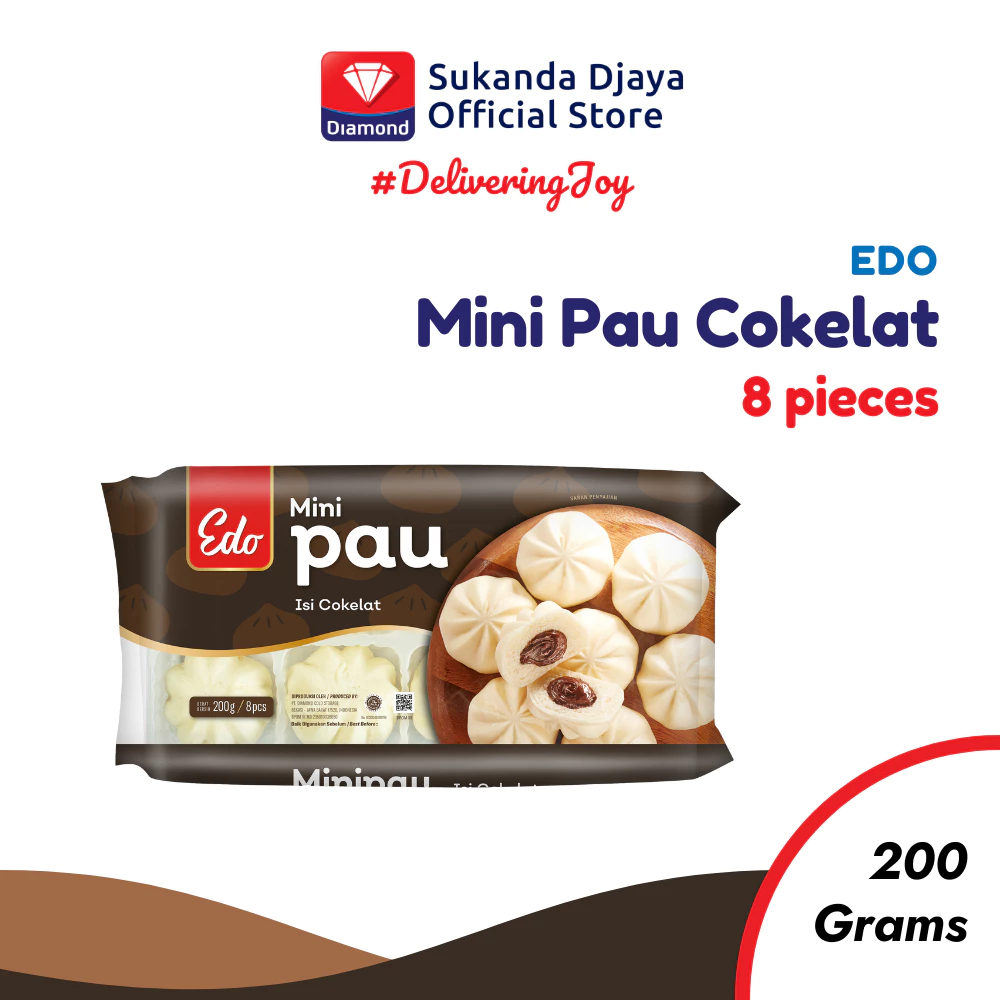 

Edo Mini Pau Coklat 200 Gr / Edo Bakpao