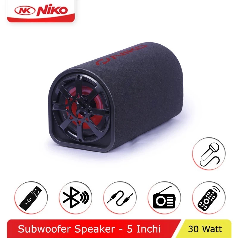 Speaker Niko GL5 Bluetooth 5inc Speaker Bass Subwoofer GL 5 / speaker karaoke oke 5 inch 30 Watt spe