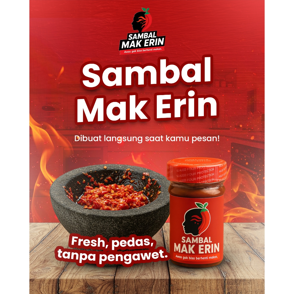 

Sambal Mak Erin - Sambal Cumi 150gr - TANPA PENGAWET