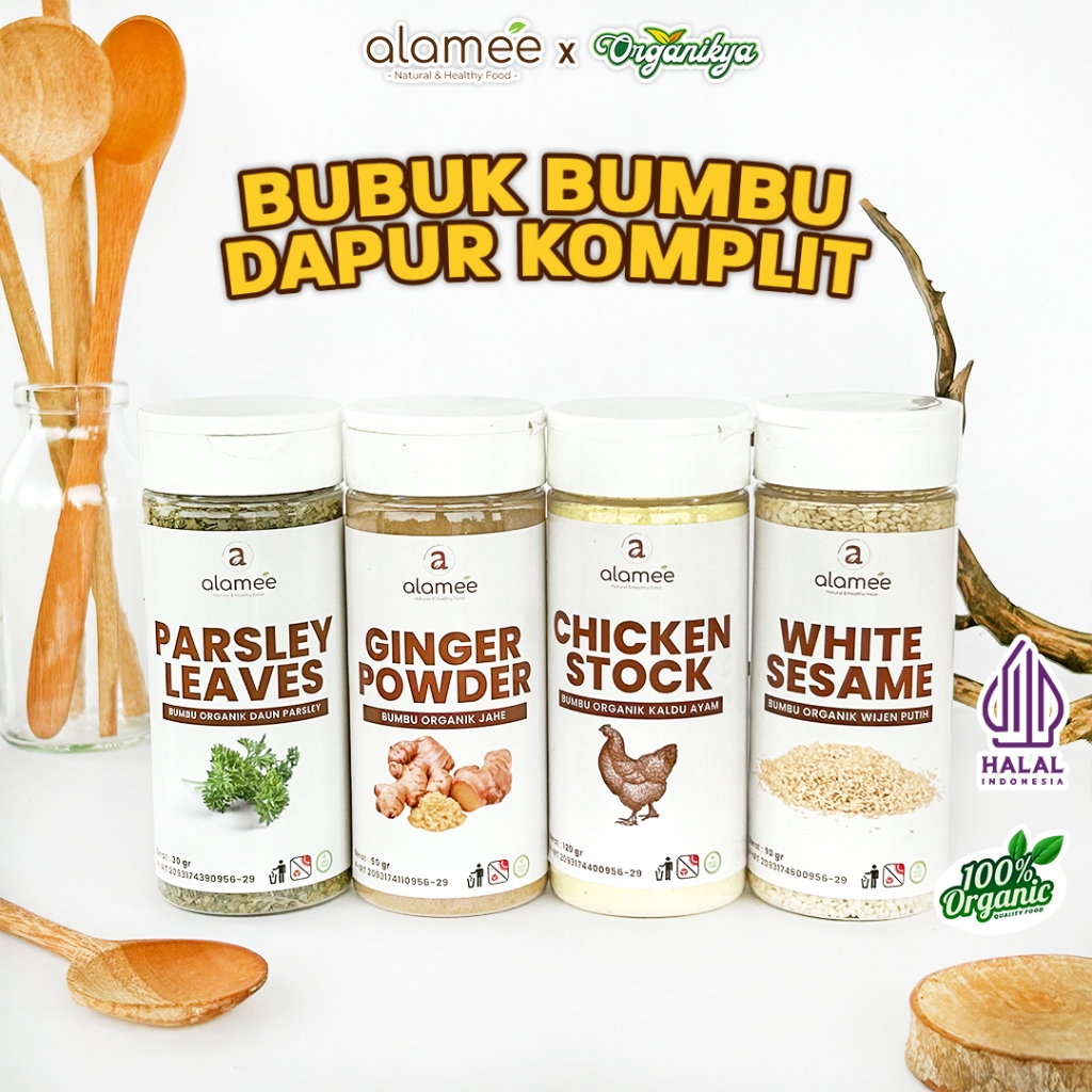 

ALAMEE Bumbu Dapur Bubuk Lengkap Bawang Bombay Lada Powder Organik Praktis Siap Pakai organikya