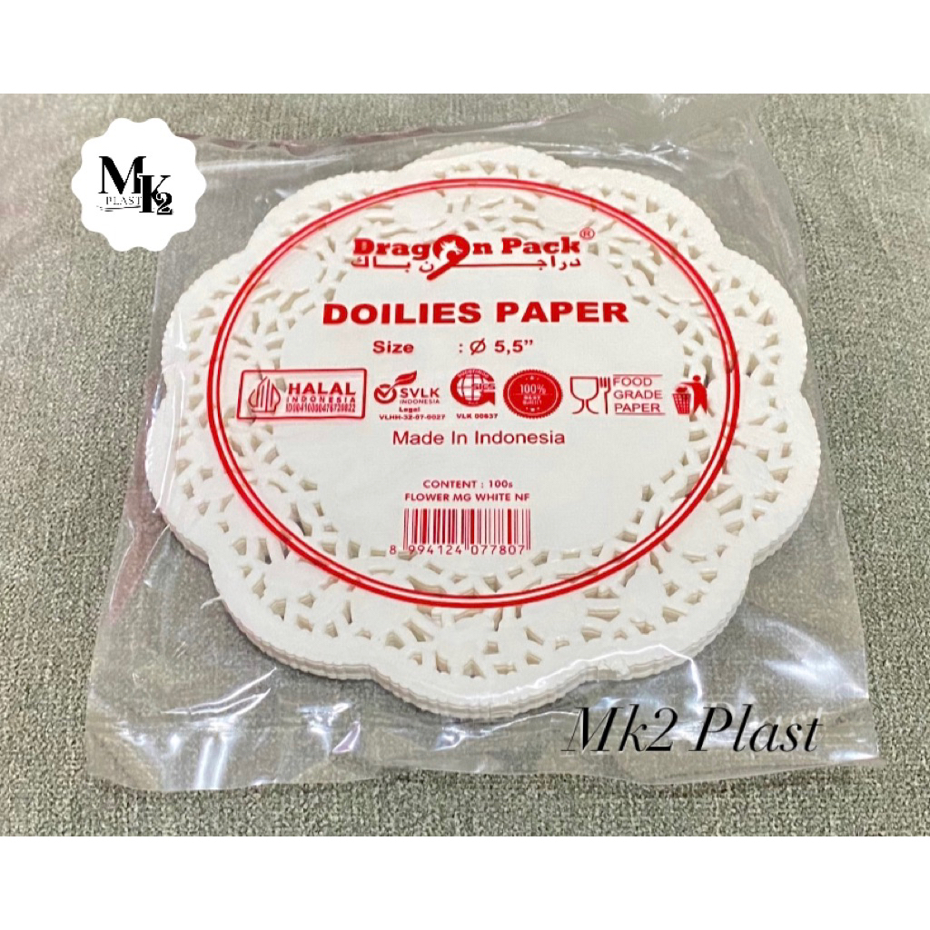Doilies Doiles Paper Round White Kertas Renda Alas Kue Roti Kertas Doilies Doyleys Doyley