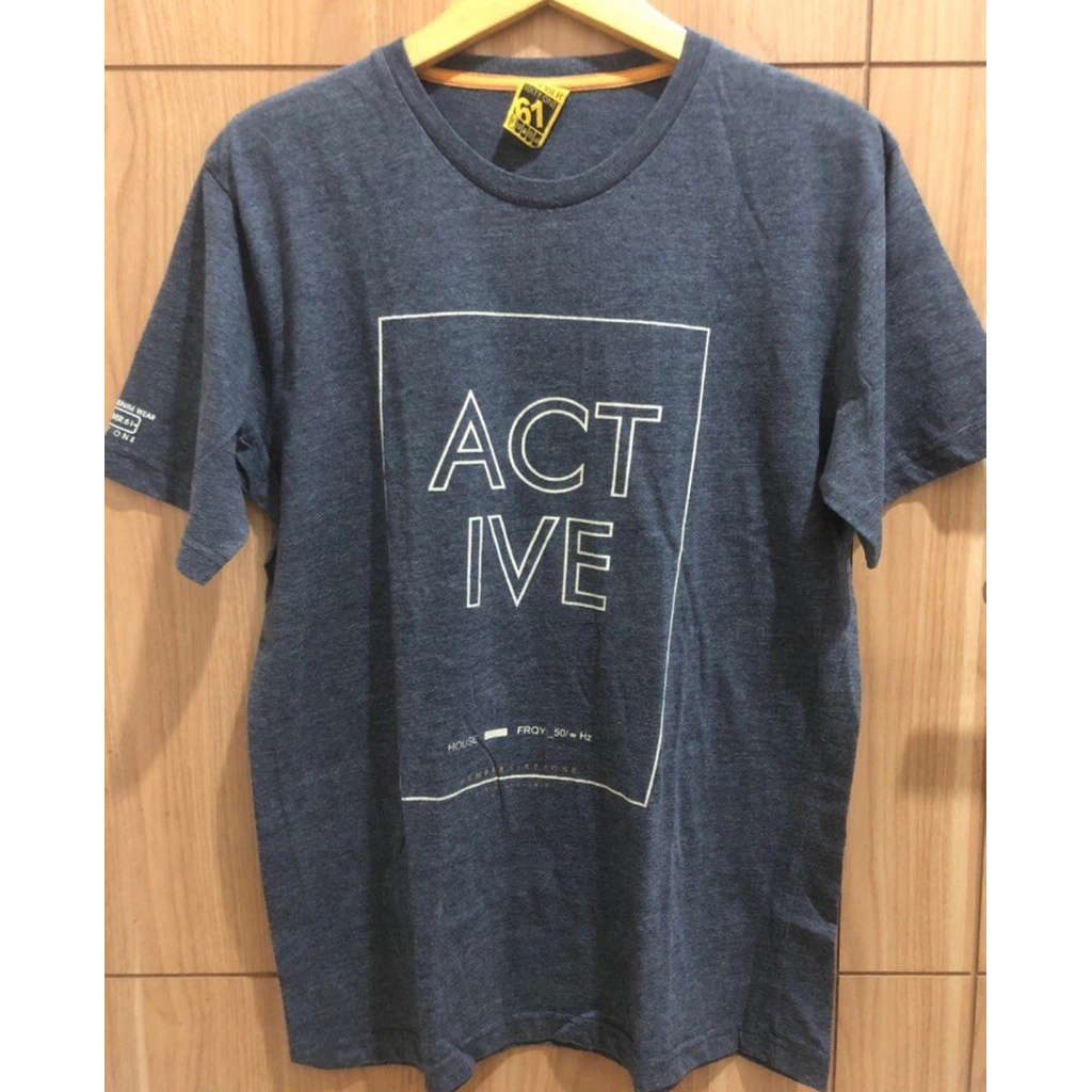 kaos pria sixty one abu abu