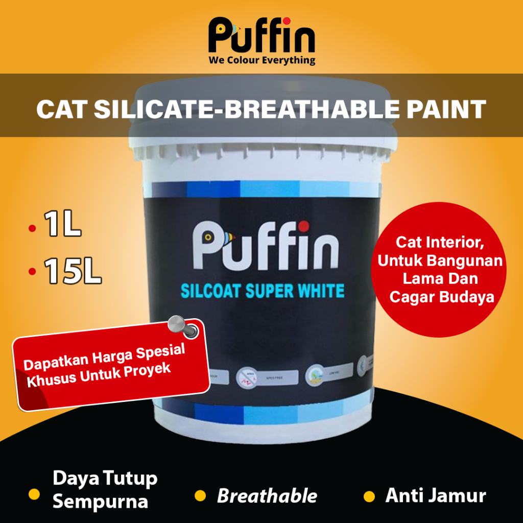 Cat Untuk Tembok Lembap Puffin Silcoat Super Interior Silicate Paint