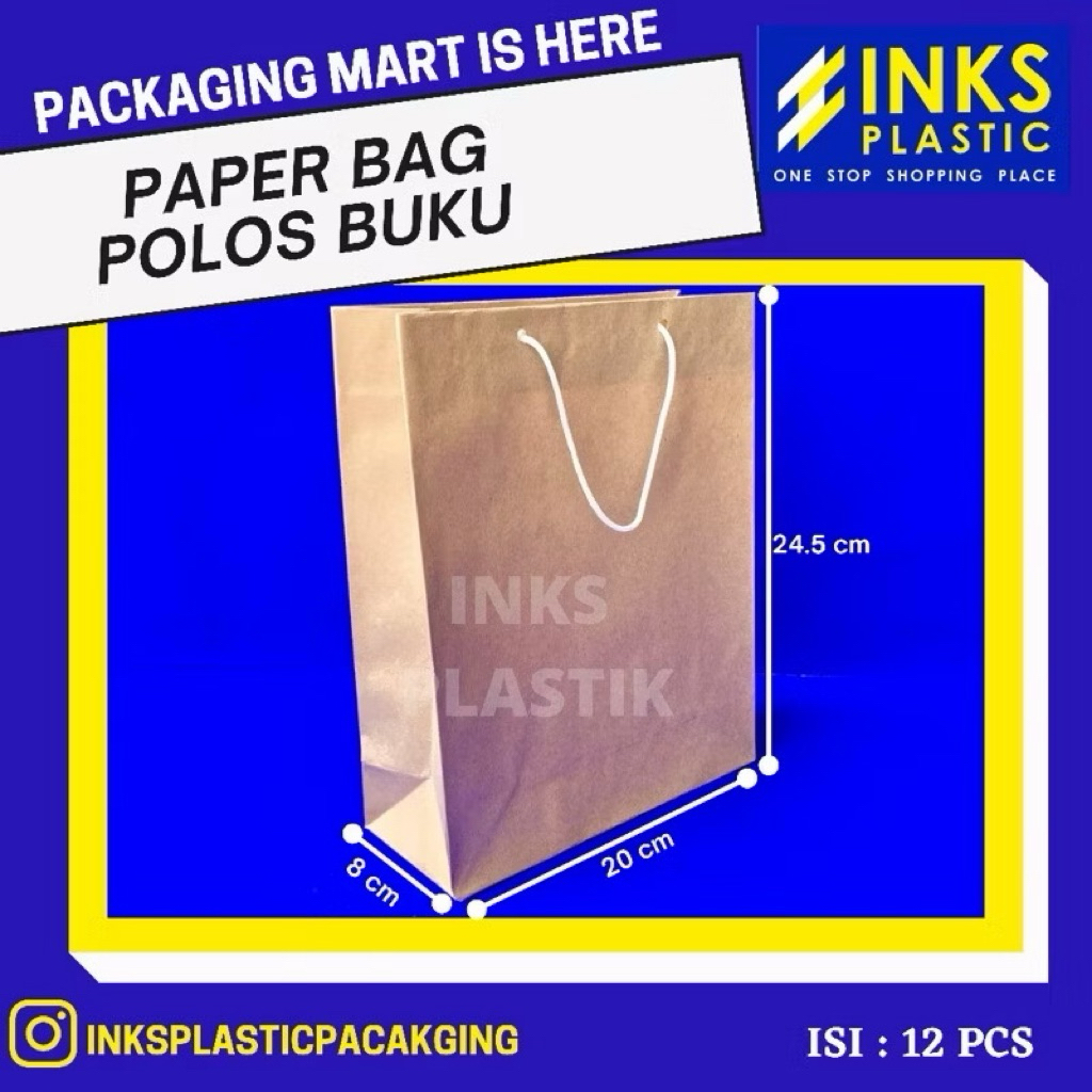 

PAPER BAG COKLAT POLOS BUKU (12 PCS)