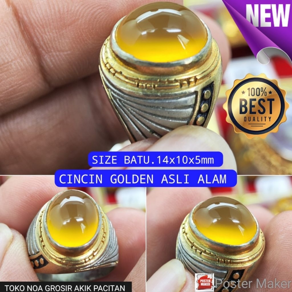 CINCIN YELLOW CHALSEDONY PACITAN ASLI ALAM