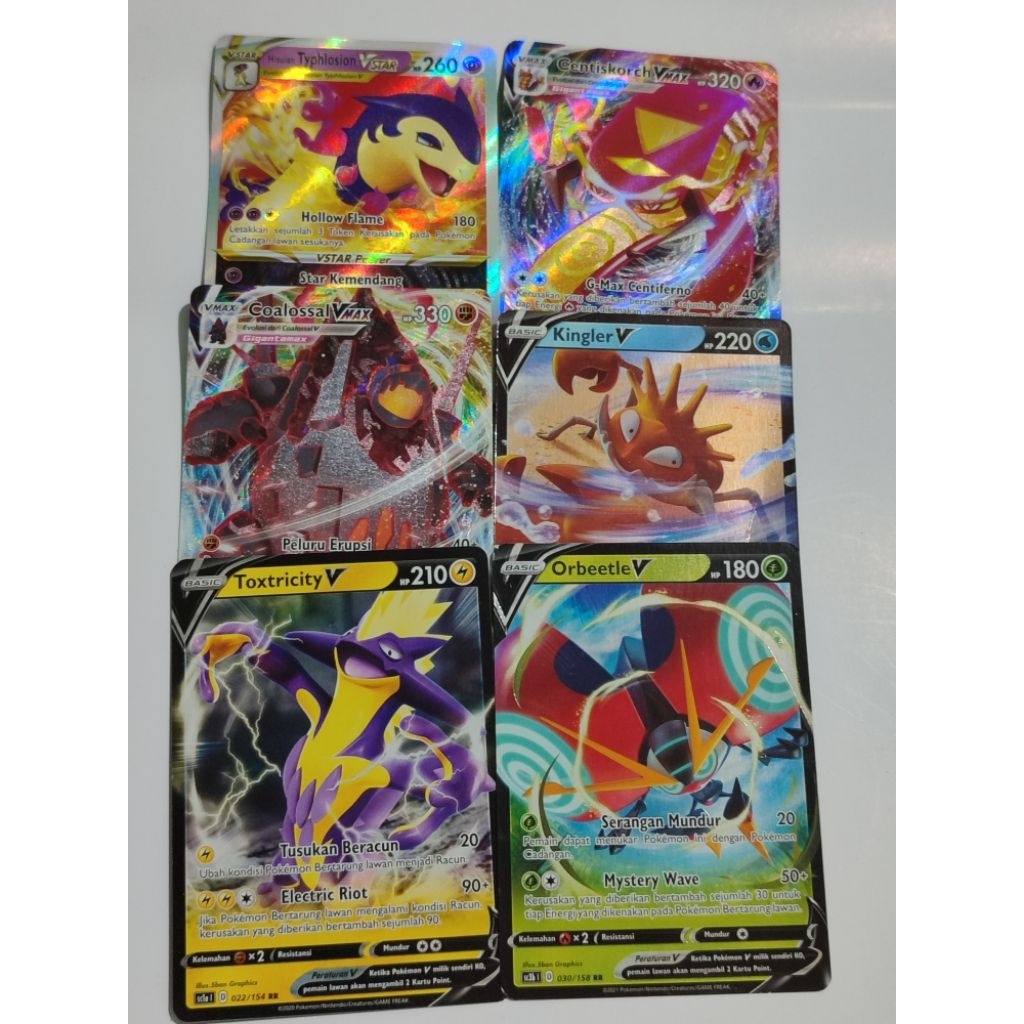 Dijual Cepattt Kartu Pokemon TCG 100% Ori | Hisuian Typhlosion Vstar | Coalossal Vmax | Centiskorch 