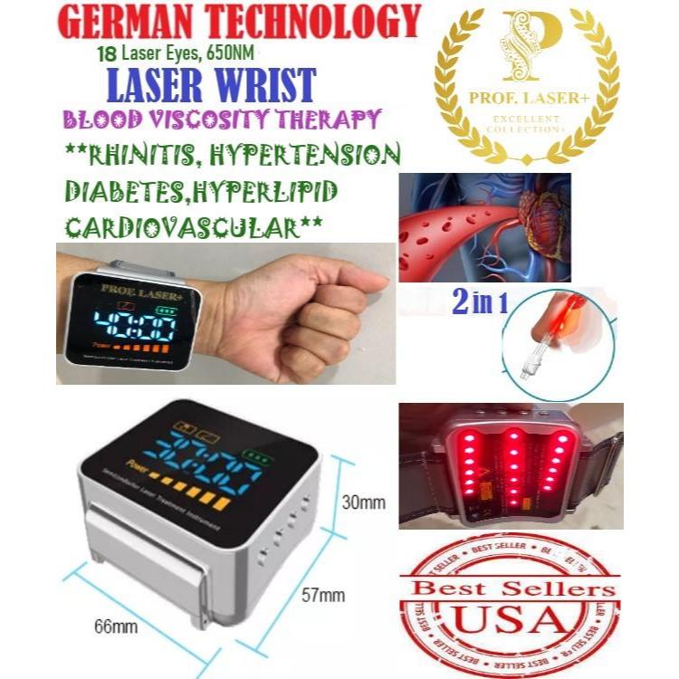 Jam Terapi Laser 18 Mata GermanTech DIABETES HYPERTENSI ProfLaser+