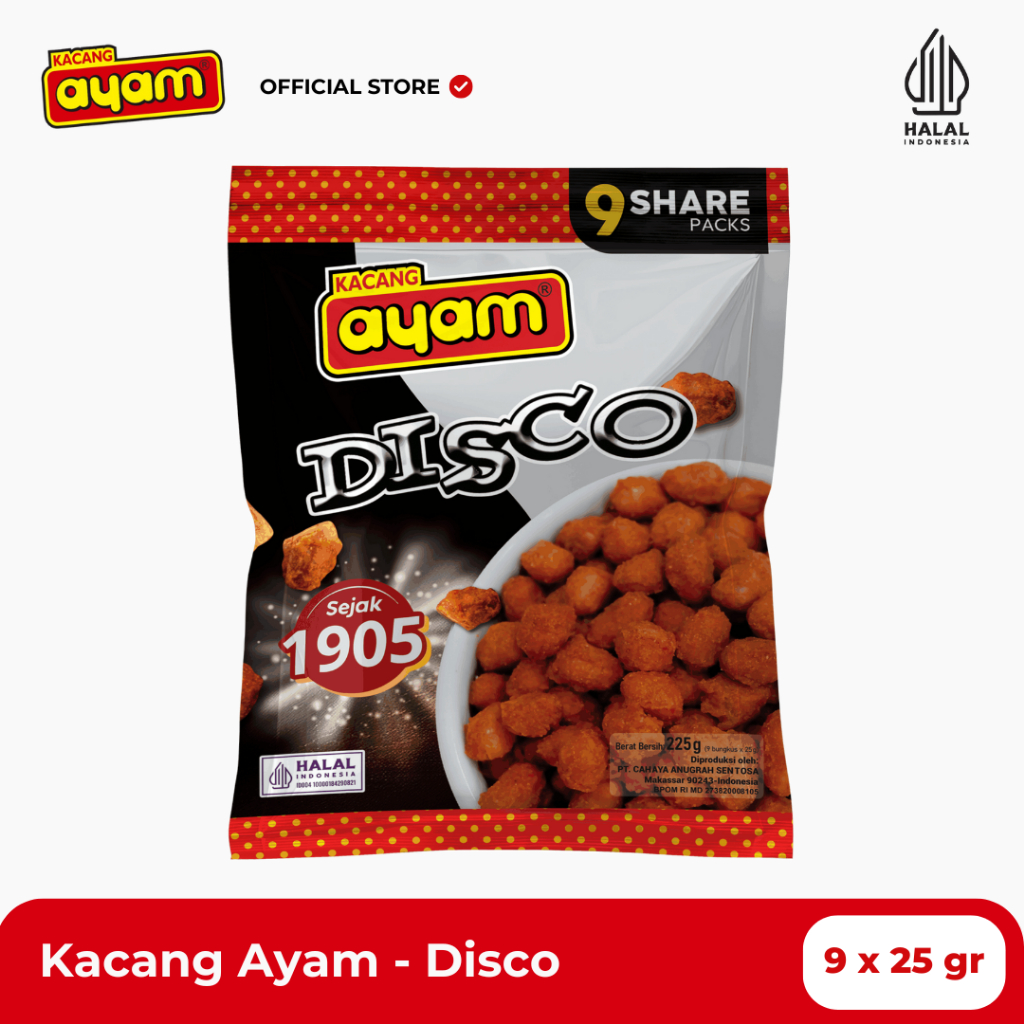 

Kacang Ayam - Disco Share Packs (9 in 1) 225gr