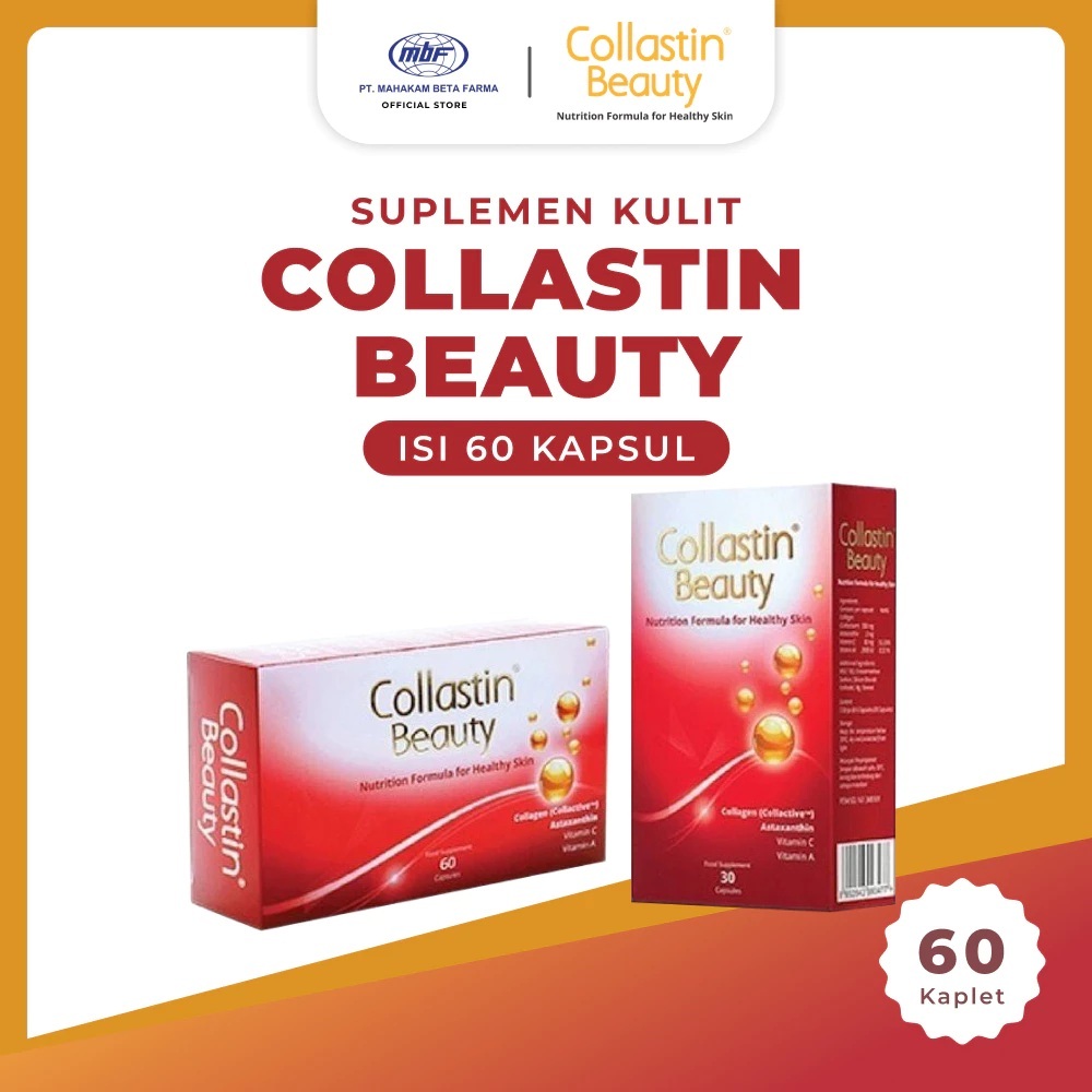 Collastin Beauty - Collagen Active + Astaxanthin 60 Kapsul