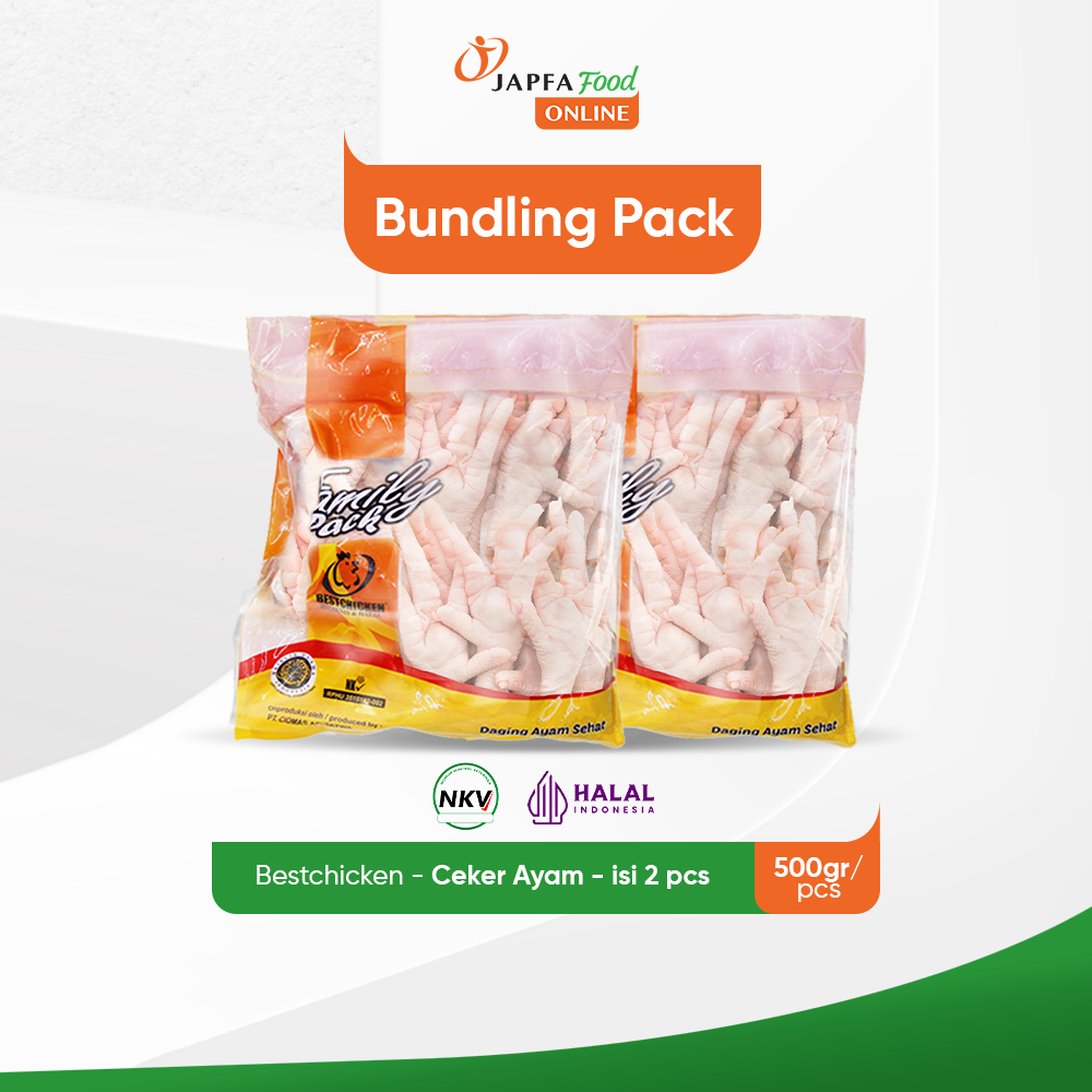 

Bestchicken Bundling Hemat Ceker Ayam Bersih / Chicken Feet 500gr - Isi 2 pack