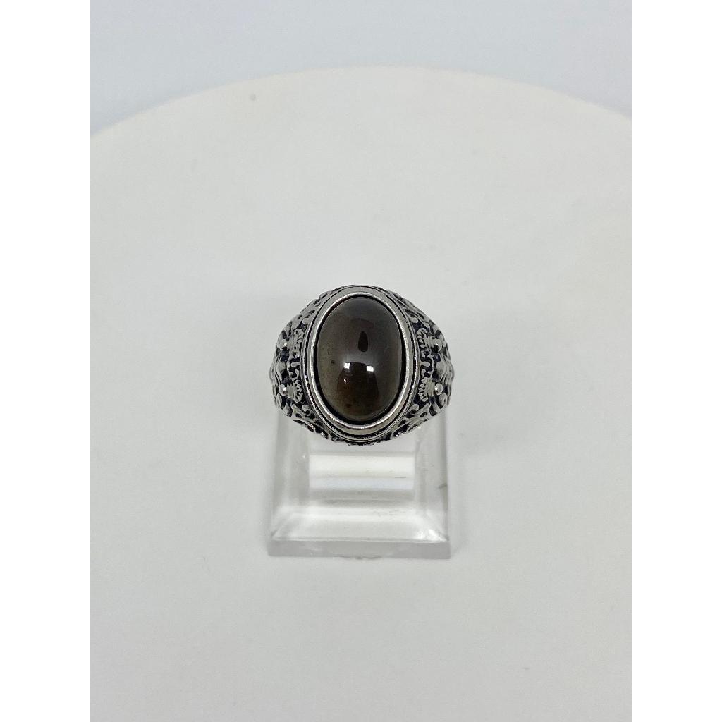 Cincin Batu Akik Kecubung Asap Asli Alam