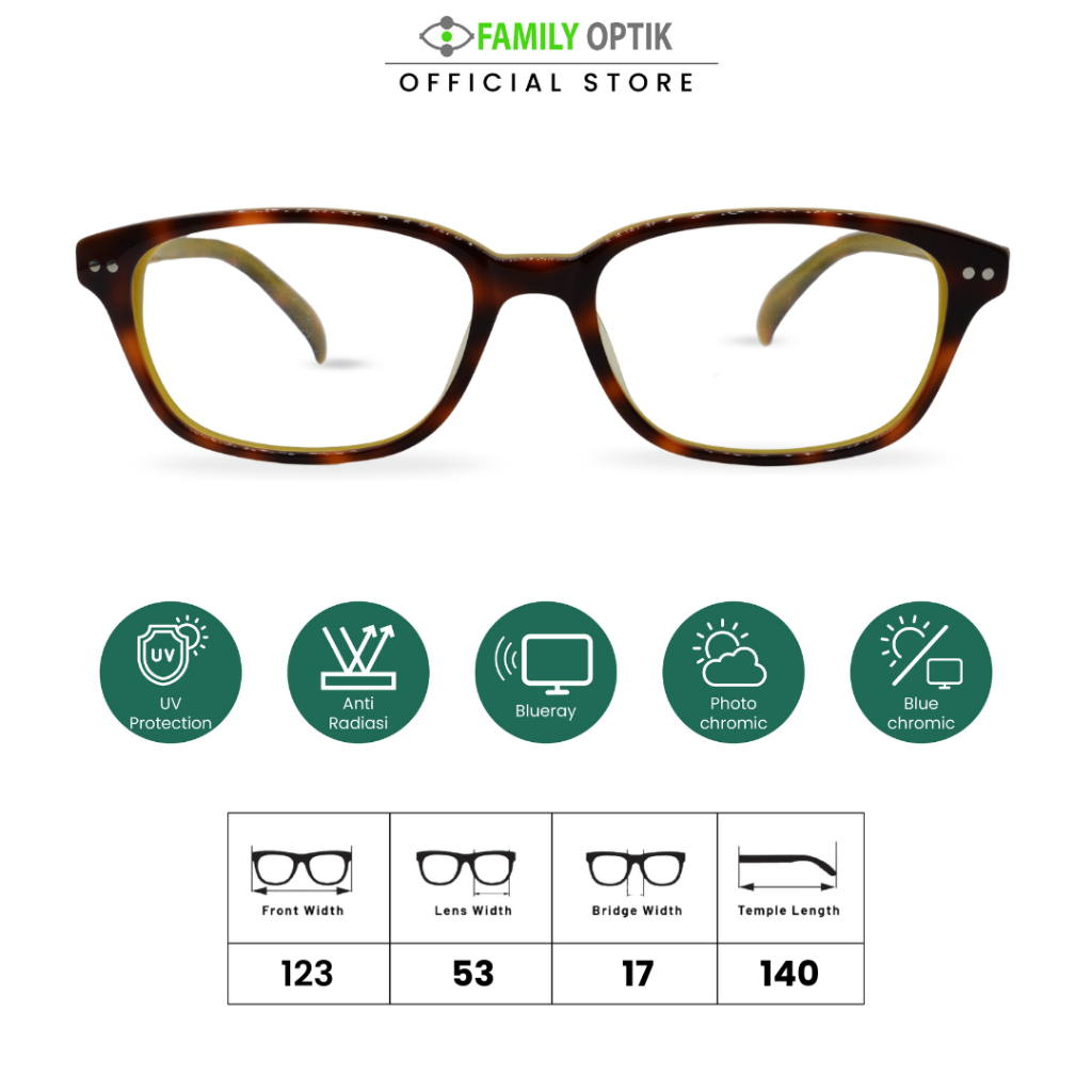 Family Optik- Kacamata Blueray Photocromic Anti Radiasi SS888