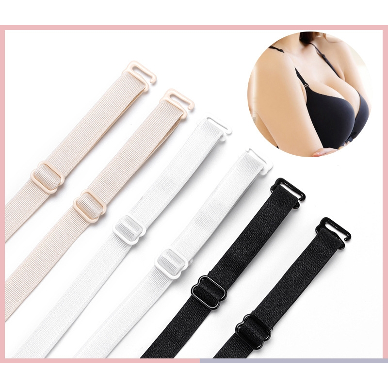 Tali Bra HITAM PUTIH CREAM SEDANG Cadangan Tali Bra Elastis Pengganti Warna