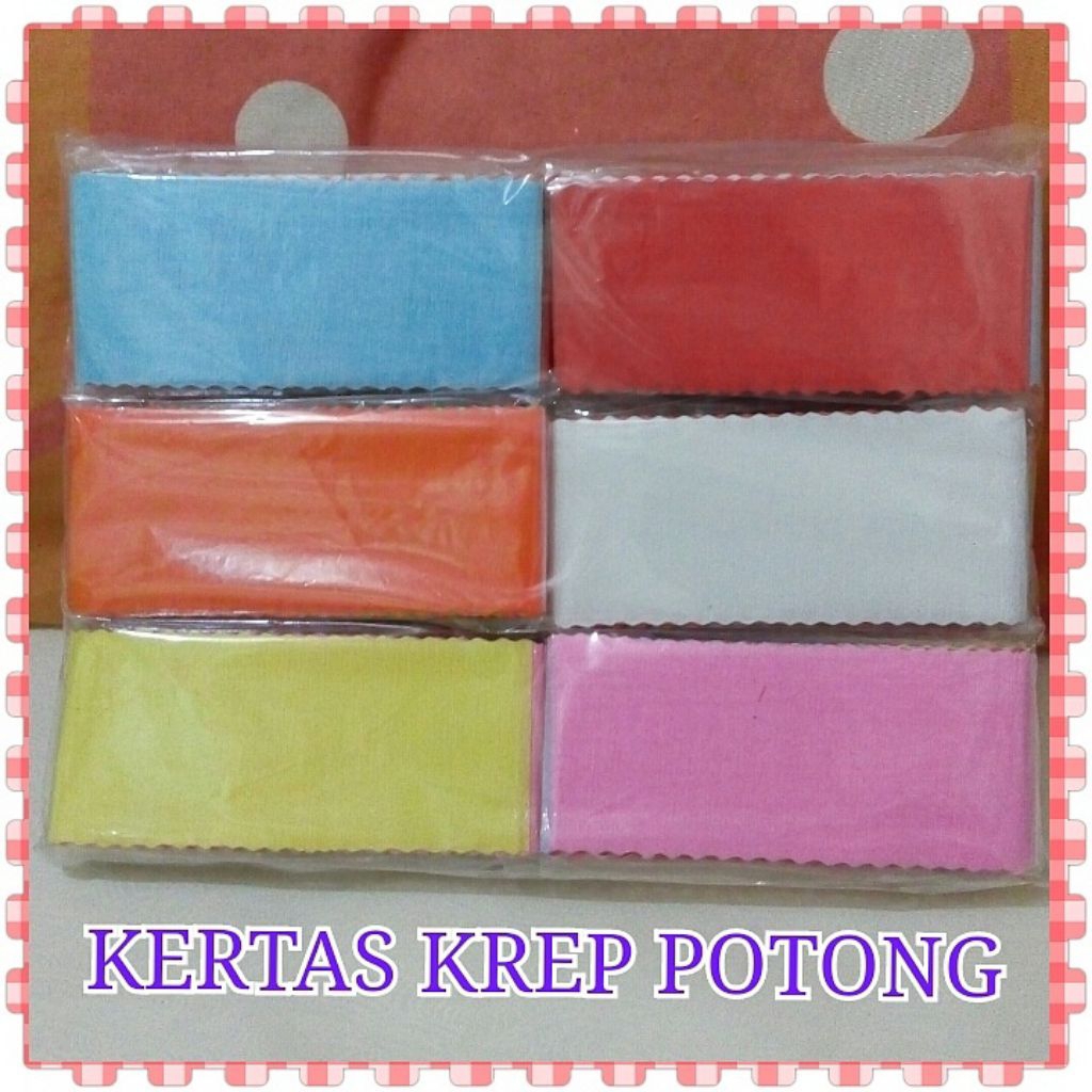 

kertas krep jakit dan potong