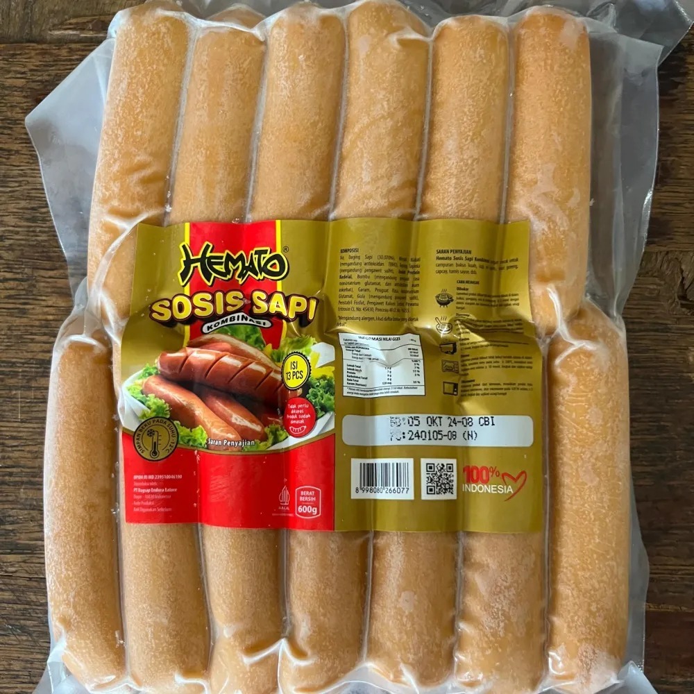 

PROMO.!.Sosis Bakar Hemato Sosis Bakar Mini isi 14 pcs (isi nya 14 bj), 500Gram,Expired April 2026