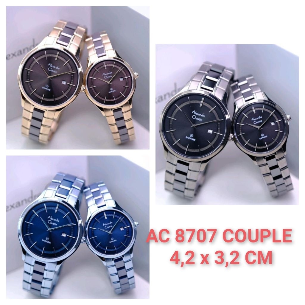 JAM TANGAN COUPLE ALEXANDER CRISTIE AC 8707 KACA SAPPHIRE ALEXANDRE CHRISTIE COUPLE SAPPHIRE ORIGINA
