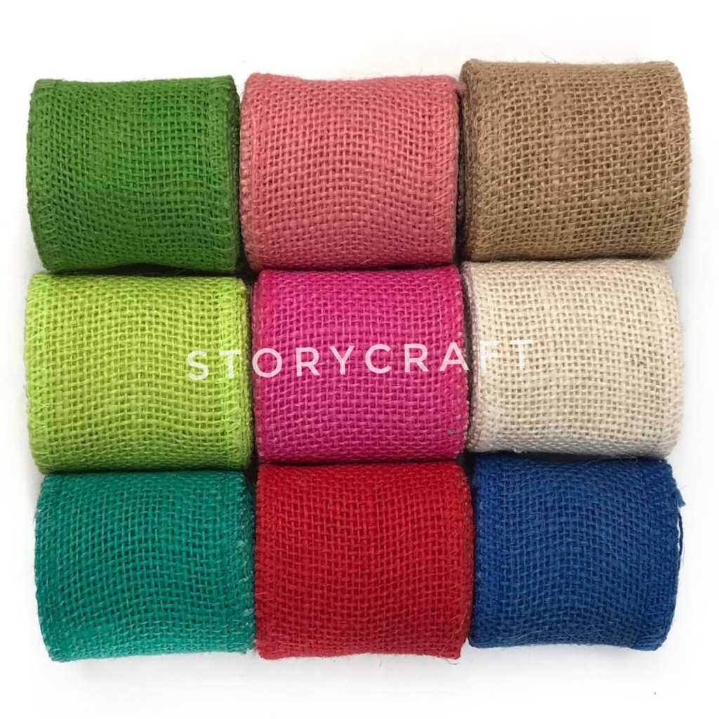 

PITA GONI/ BURLAP/ HESSIAN ANEKA WARNA 6CM