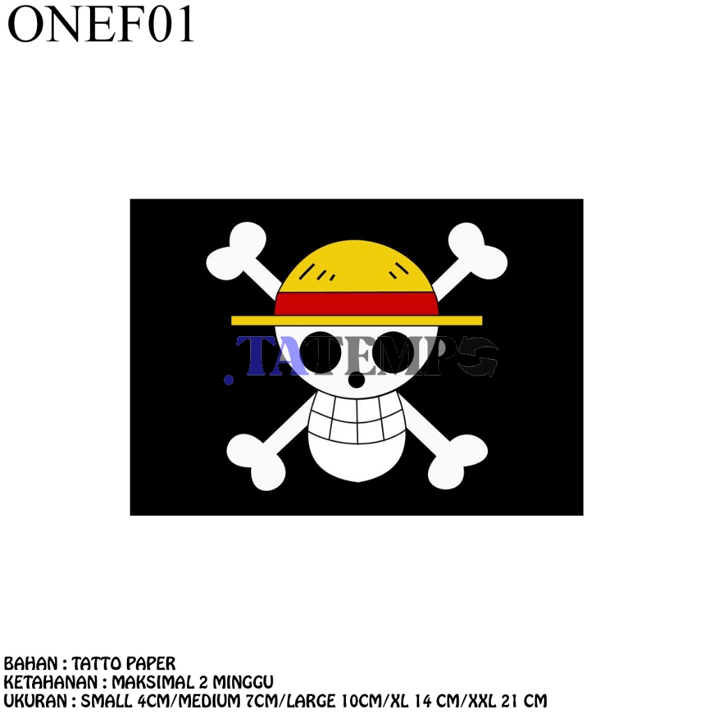 TATEMPO tato temporer - ONE PIECE FLAG