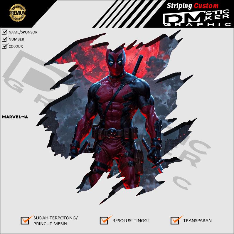 

Sticker Vynil Anime MARVEL Stiker Sudah Printcut Siap Tempel KODE MARVEL1