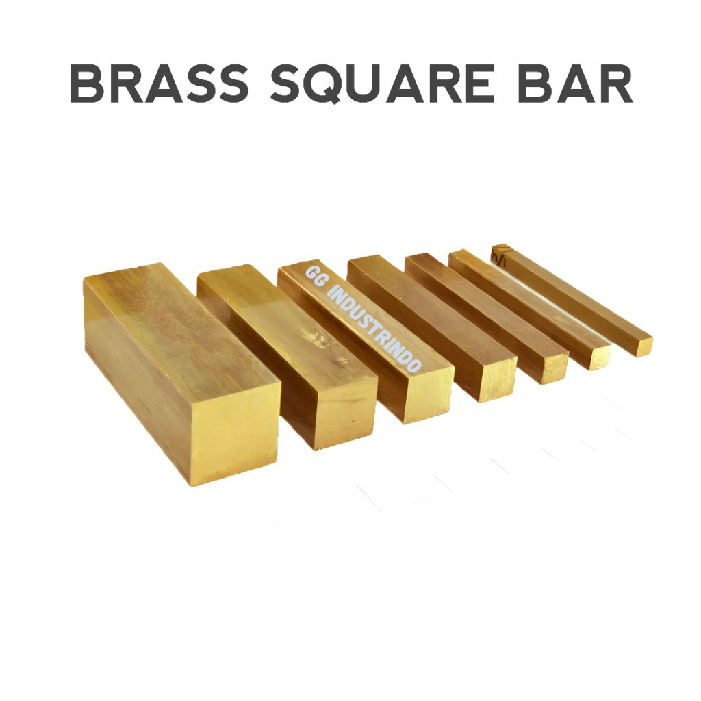 AS KUNINGAN KOTAK | 12MM X 12MM | PER 1CM | AS KUNINGAN SEGI EMPAT