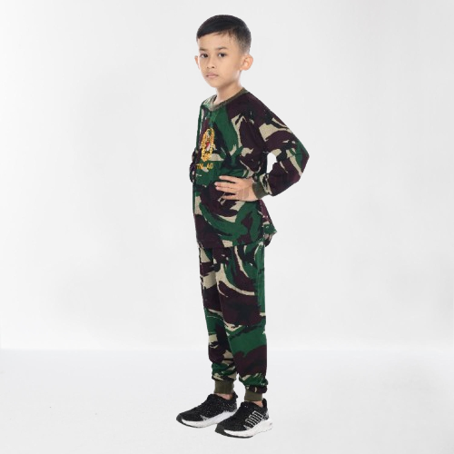 baju anak laki laki perempuan loreng malvinas tni ad // setelan anak laki laki perempuan loreng malv