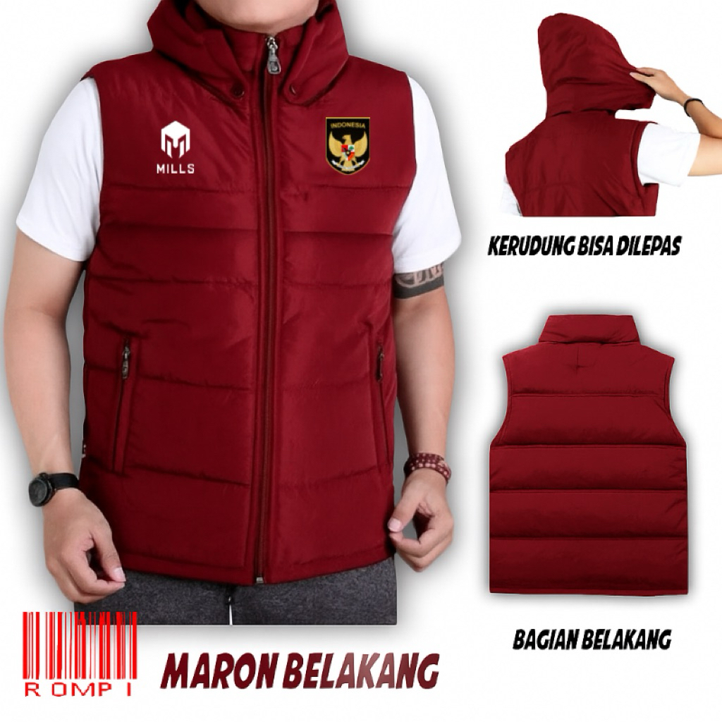 JAKET ROMPI VEST MILLS / JAKET MILLS ROMPI KEMBUNG PARASUT
