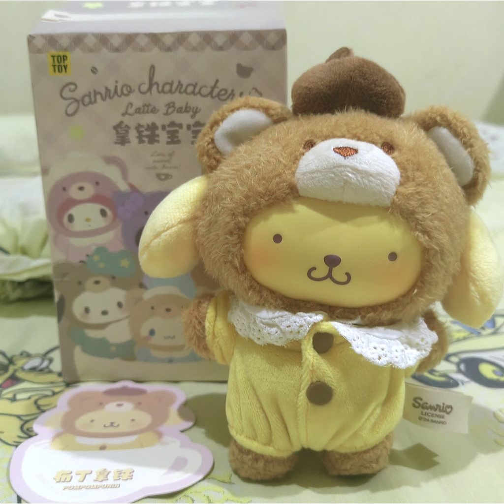 TOP TOY Sanrio Character Hello Kitty Blind Box Latte Baby Series Pompompurin Original