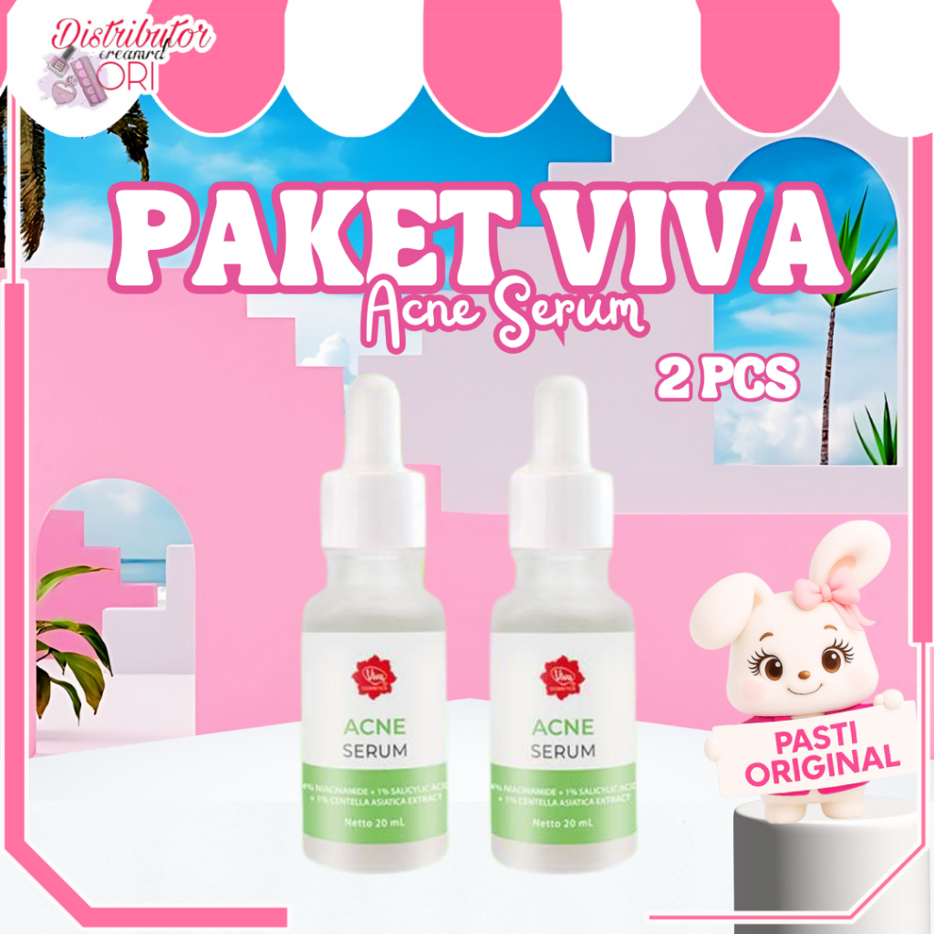 [Paket ISI 2] Viva BUNDLE BUNDLING HEMAT Acne Serum with Niacinamide, Salicylic Acid dan Centella As
