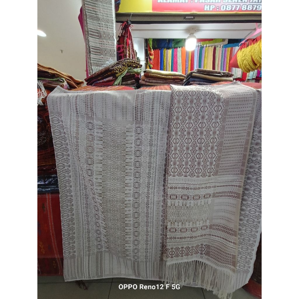 SONGKET TUMTUMAN TTS BENANG KRISTAL WARNA COKSU.