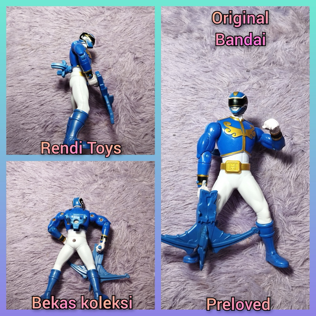 Power Rangers Megaforce Morphin Blue Ranger (2014) Bandai Figure | Rendi Toys
