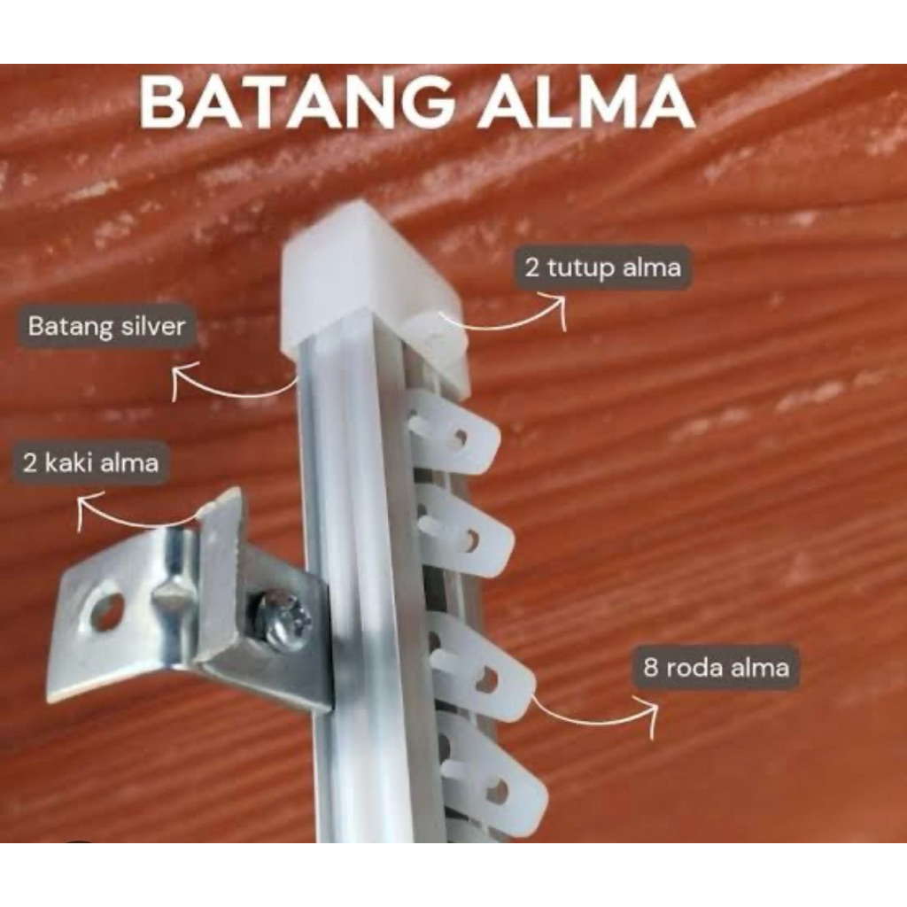 BATANG GORDEN ALMUNIUM KOTAK/batang jadul