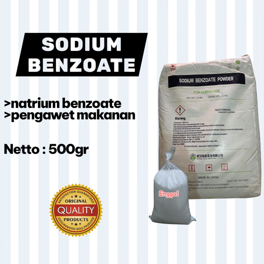 

SODIUM BENZOATE POWDER/NATRIUM BENZOATE/PENGAWET MAKANAN @500gr