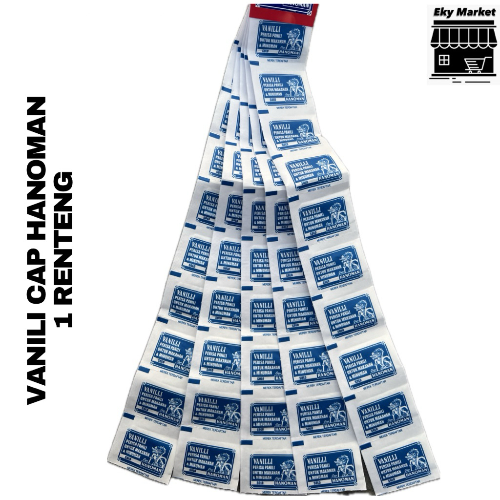 

VANILI CAP HANOMAN UNTUK MAKANAN DAN MINUMAN 1 renteng 12 pcs