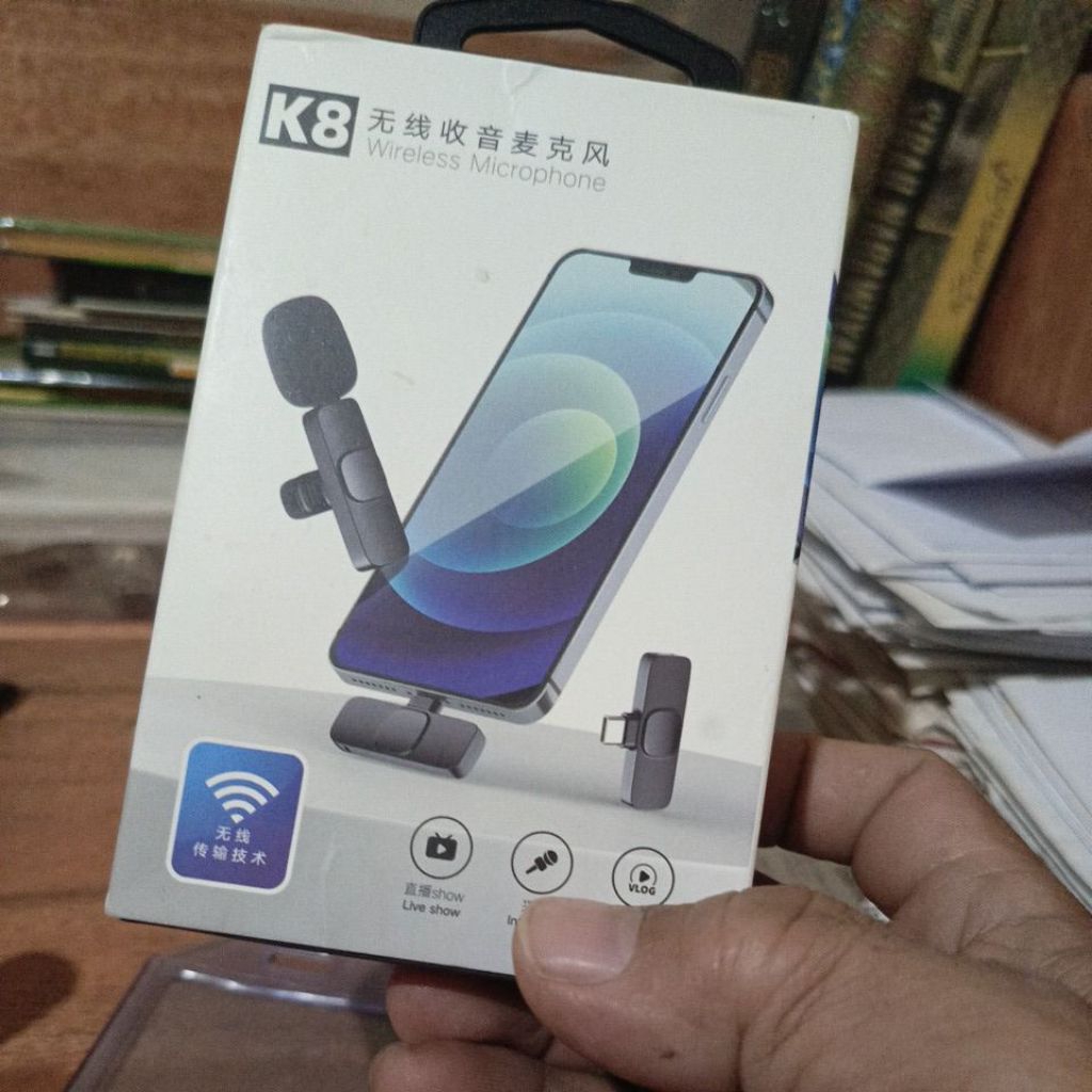 Mic Portable wareless Mini Mikrofon Untuk Aux Speaker Hp