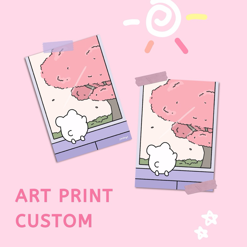 

Cetak Custom Art Print A4 | Postcard | Glossy Doff Glitter Holographic | KPOP ANIME