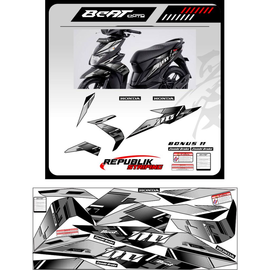 STRIPING BEAT ESP/VARIASI BEAT ESP/DECAL ESP