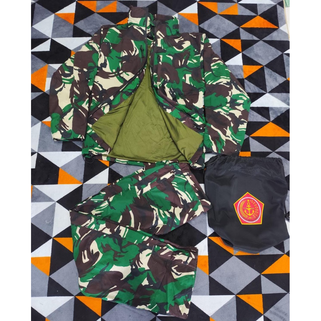 SETELAN JAKET PARASUT TEBAL ORIGINAL JATAH TNI