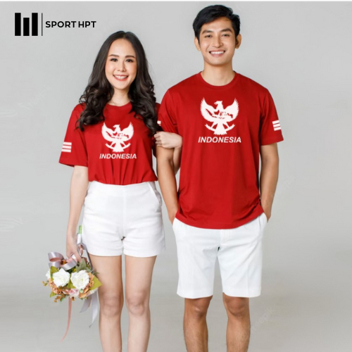 Kaos Senam Baju Olahraga Merah Putih 17 Agustusan Garuda Printing Dryfit Premium - Garuda