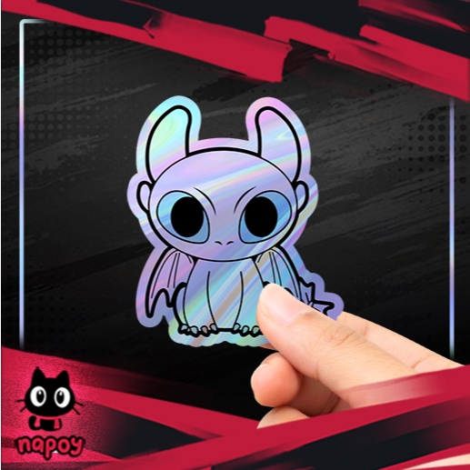 Stiker Hologram How To Train Your Dragon Couple