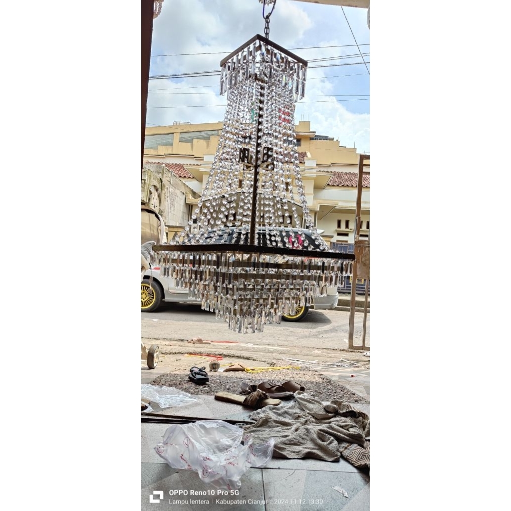 lampu kristal akrilik kotak