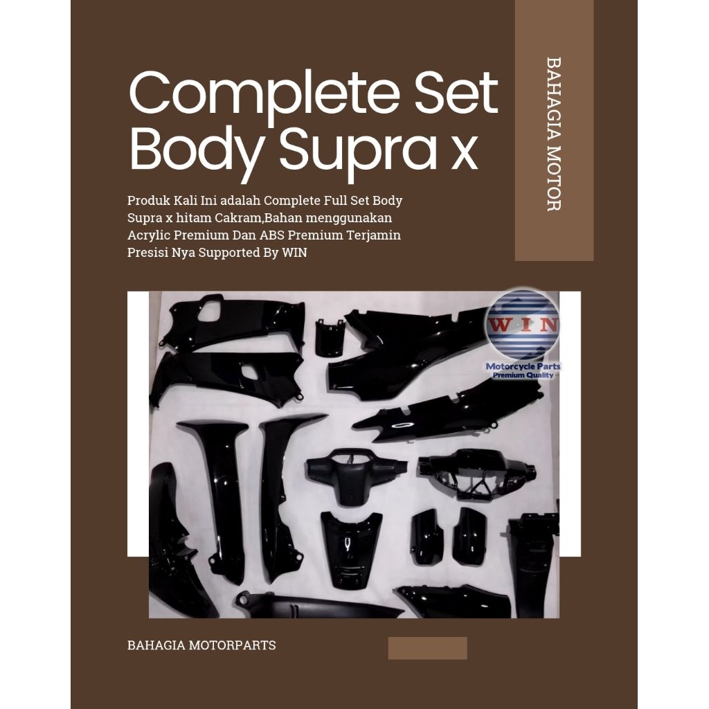 Paket Full Komplit Complete Set Body Kasar Halus Supra X Lama 100 cc 1996 1997 1998 1999 2000 2001 2