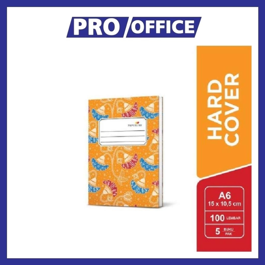 

ProOpffice - Buku Paperline Hard Cover 100 Lembar – Oktavo, Quarto, Ekspedisi, Folio Motif Batik