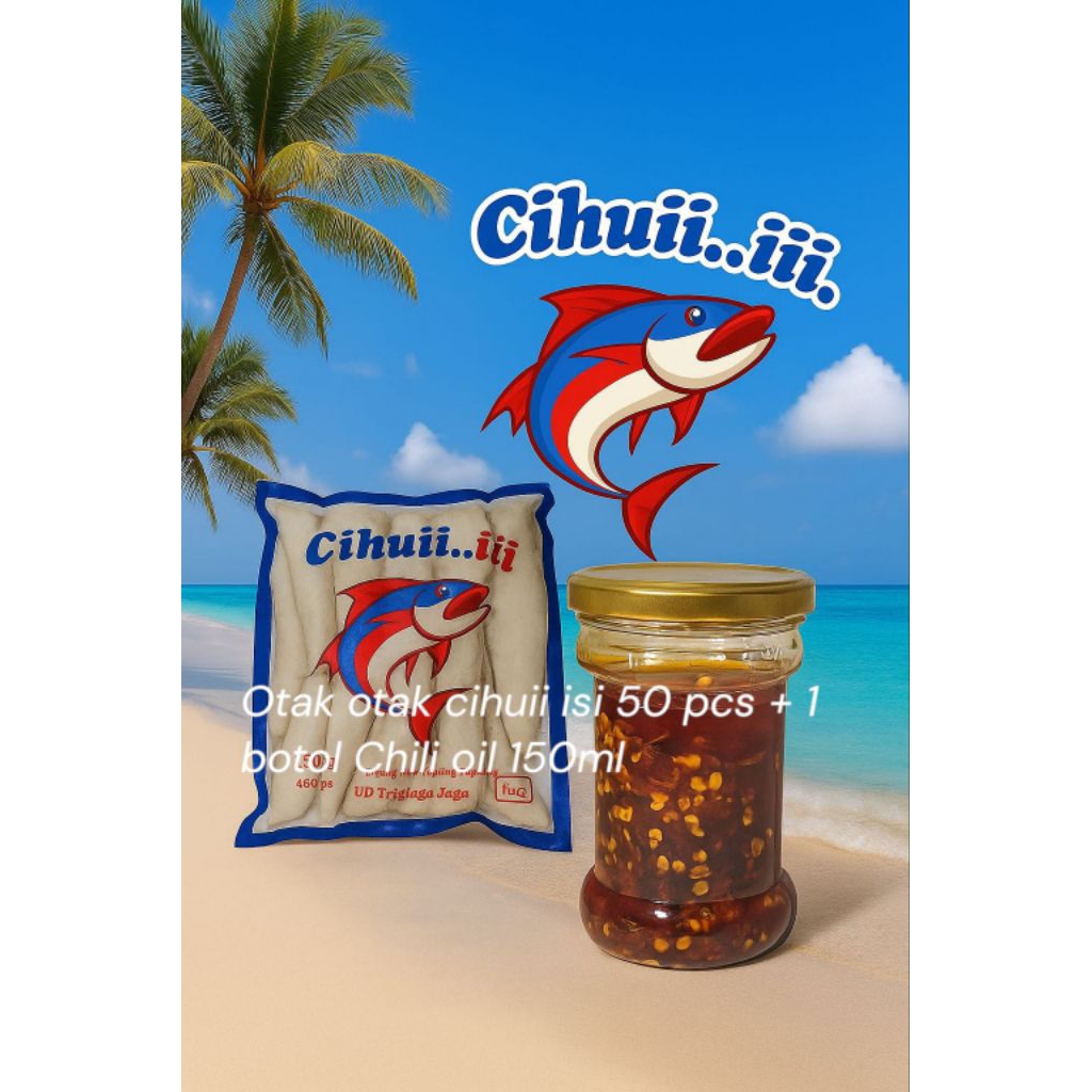 

OTAK OTAK CIHUII ISI 50 PCS + 1 BOTOL CHILI OIL 150 ml