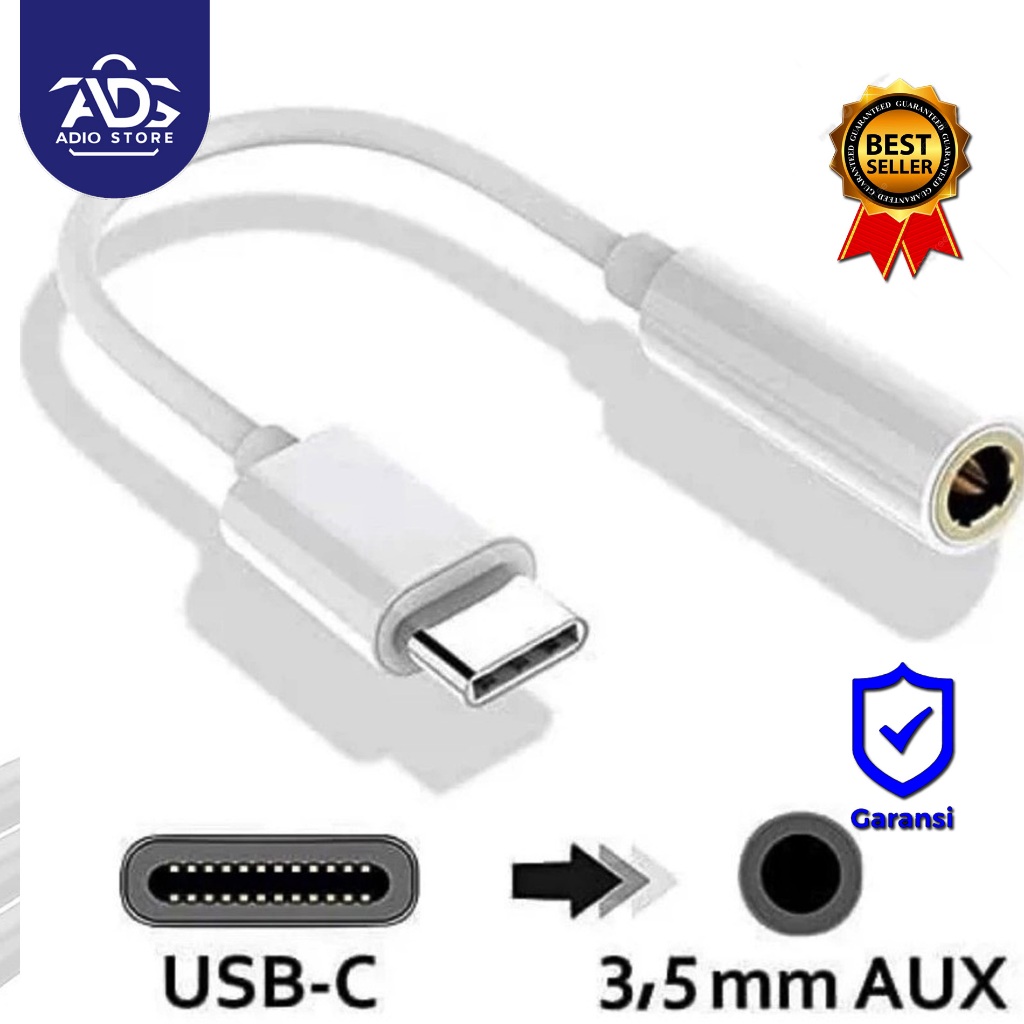 Kabel Konverter Audio Type C ke Jack 3.5mm Adapter Headset & Earphone HP