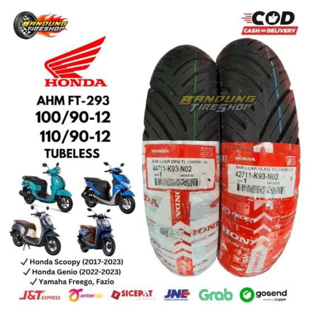 Ban motor Scoopy Ring 12,Ban Scoopy donat,Original merk federal TUBELES