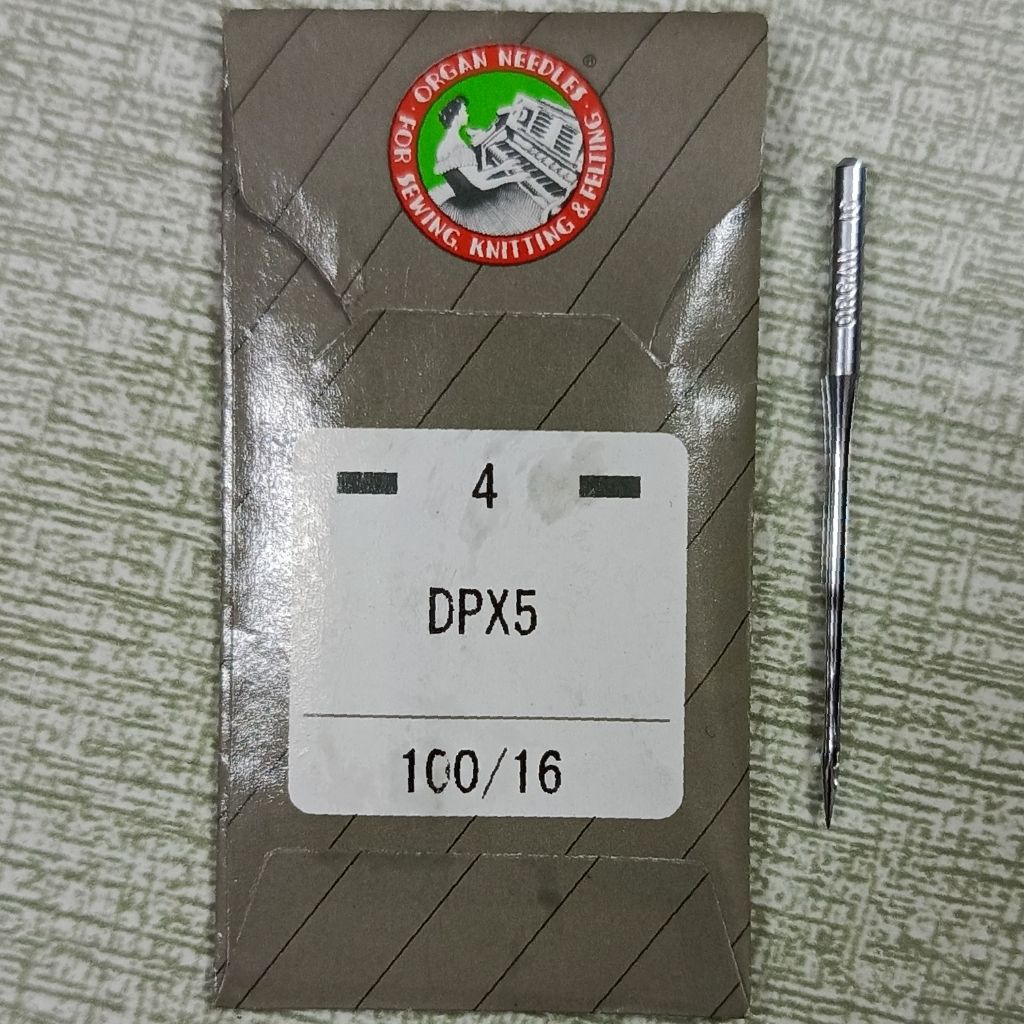 DPx5 100/16 ORGAN bawaan mesin jarum Jahit DP x 5 nomor 16