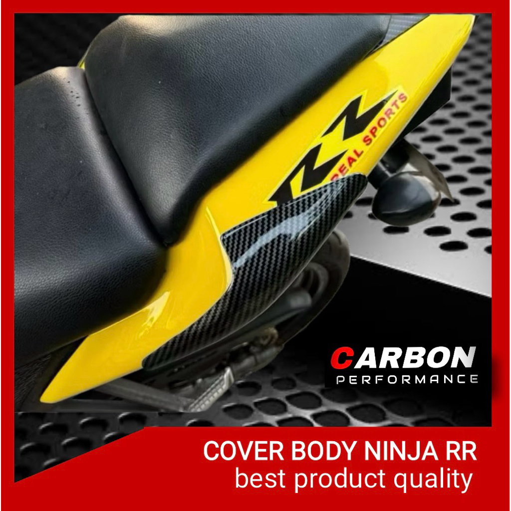 COVER BODY BELAKANG NINJA RR NEW CARBON KIR KANAN ▪️ninja rr new carbon pelindung body ninja rr new 