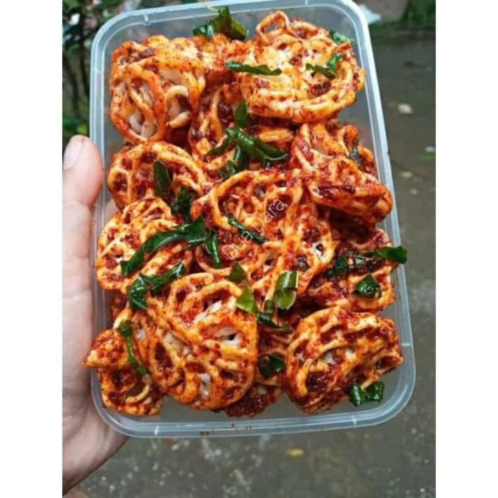 

krupuk pedo pedas daun jeruk kemasan 1kg