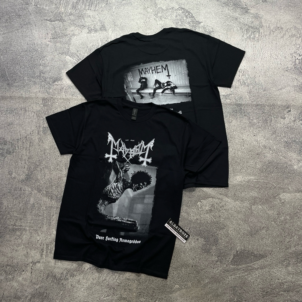 T-SHIRT / KAOS BAND OFFICIAL MAYHEM - PURE FUCKING ARMAGEDDON