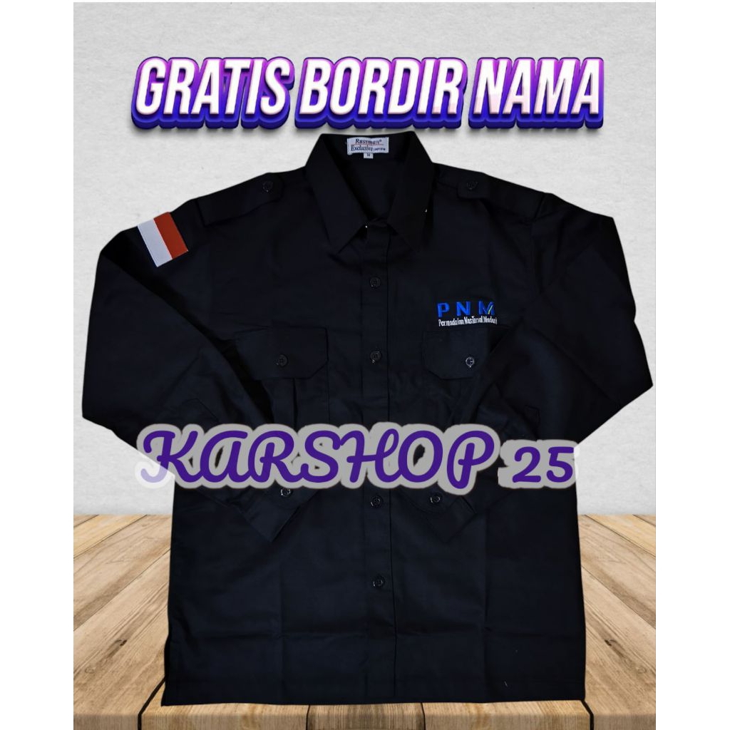 KEMEJA PNM LENGAN PANJANG TERBARU SERAGAM PDH PNM ATASAN BAJU PNM SERAGAM PDH PNM